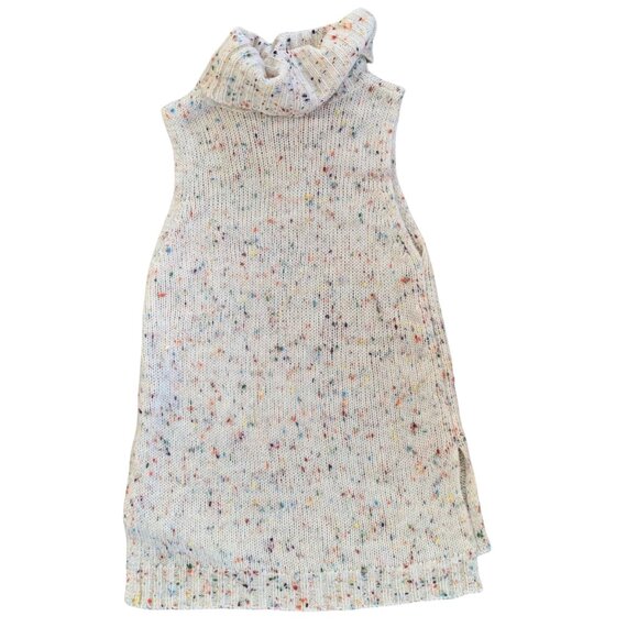 Loveriche Multicolor Speckled Sleeveless Turtleneck Sweater S - Picture 4 of 5